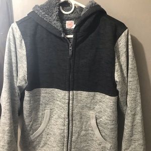 Dark & Light Grey Zip-Up Hoodie